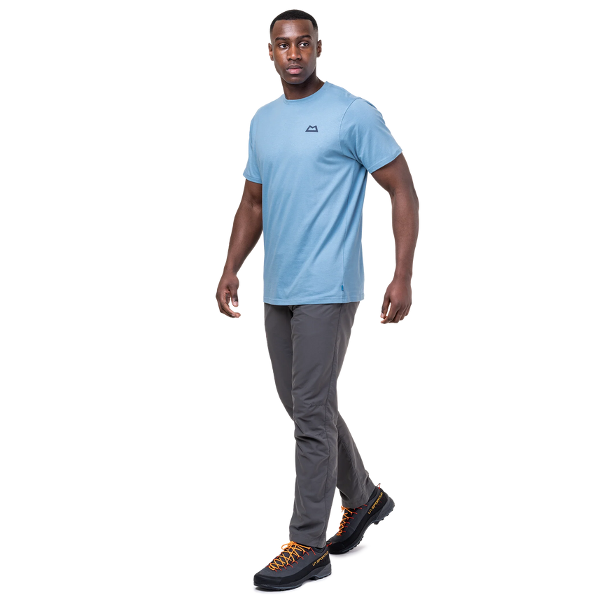 Mountain Equipment Everest Men's Tee in Heritage Blue - On Model Back