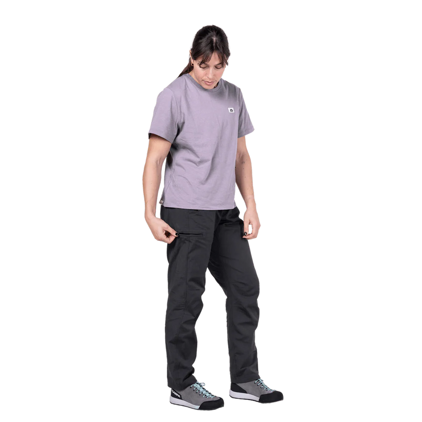 Mountain Equipment Flowstone Women's Pant in College Blue - Front full length model view 3