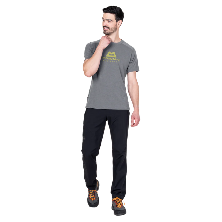 Mountain Equipment Headpoint Emblem Men's Tee in Flint Grey - Side Model