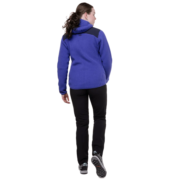 Mountain Equipment Highpile Hooded Women's Jacket in Clematis/Cosmos - On Model Back