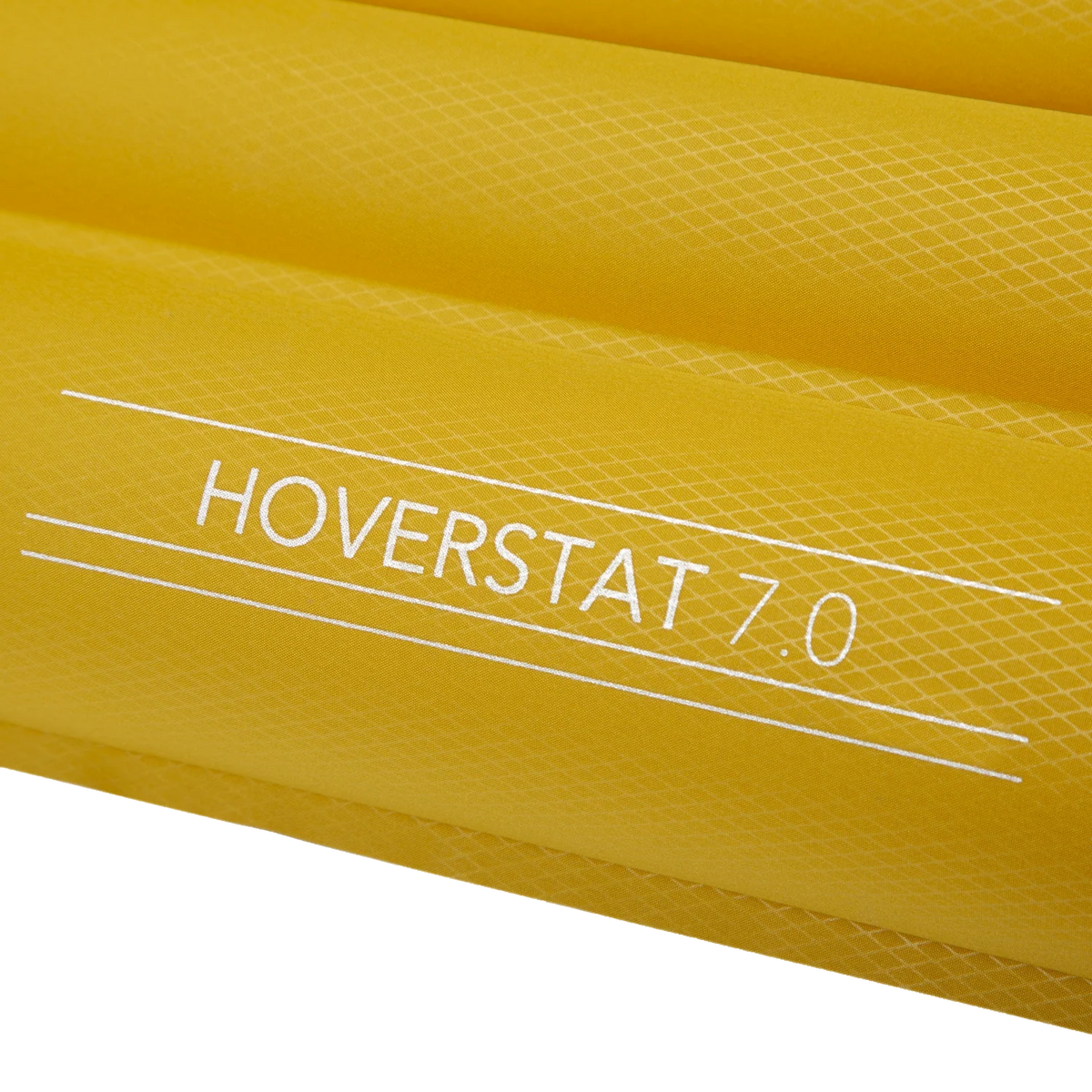 Mountain Equipment Hoverstat Synthetic 7.0 Sleeping Mat in Acid/Anvil Grey - Logo Detail
