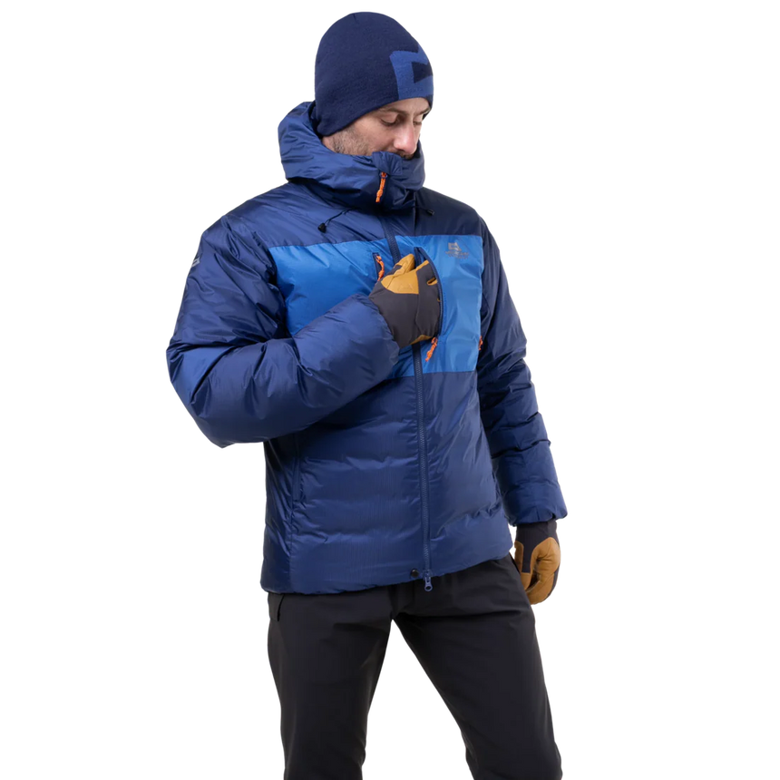 Mountain Equipment Kryos Men's Jacket in Admiral/Atlantic - On Model Front