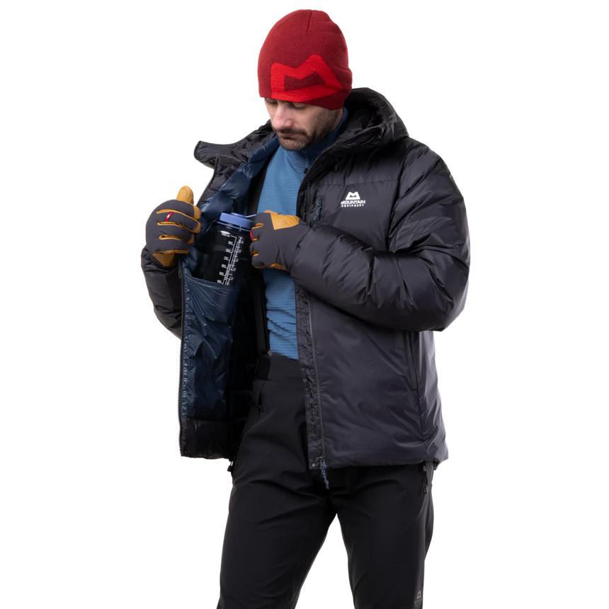 Mountain Equipment Kryos Men's Jacket in Obsidian - On Model Walking Side