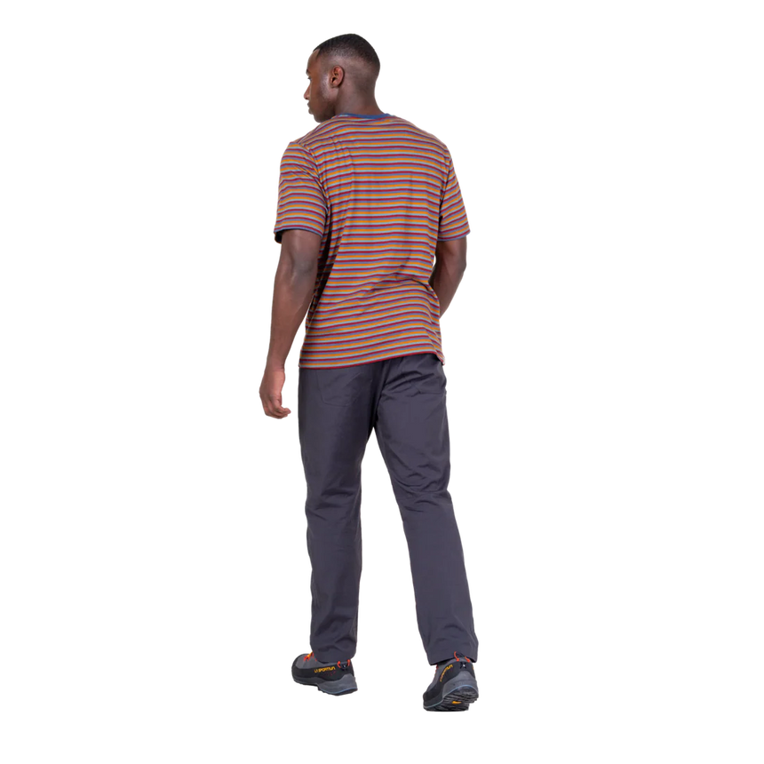 Mountain Equipment Lava Men's Tee in Stanage Stripe - Side view