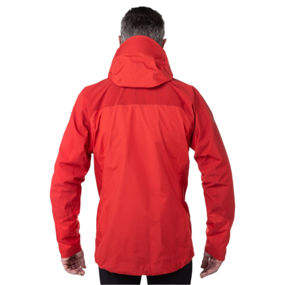 Mountain Equipment Lhotse GORE-TEX Men's Jacket Clearance in Imperial Red/Crimson - Back Fit on Model