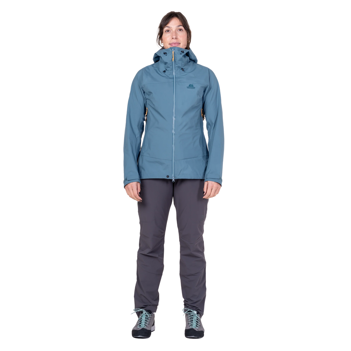 Mountain Equipment Odyssey Women's Jacket in Stellar Blue - On Model Front