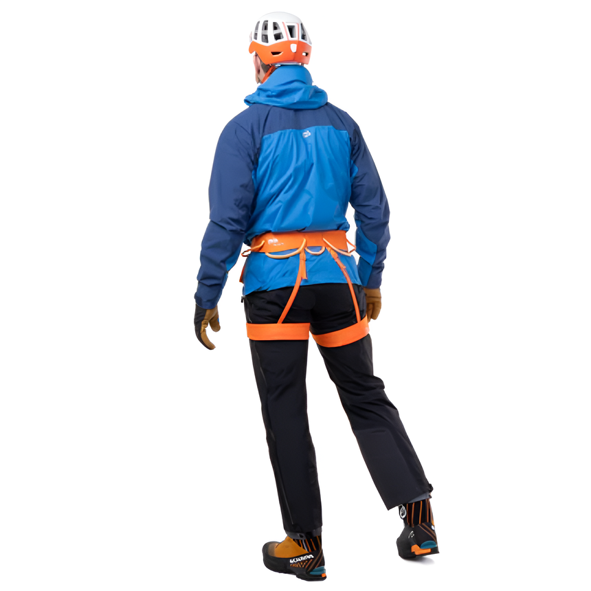 Mountain Equipment Orion Men's Jacket in Atlantic/Admiral - With Harness Front