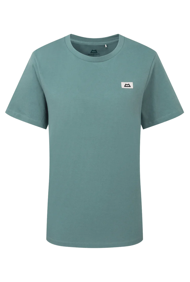 Mountain Equipment Podus Women's Tee in Goblin Blue - Front flat lay
