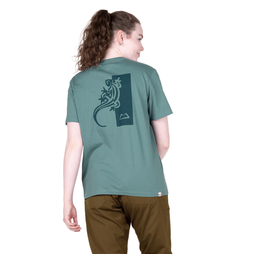Mountain Equipment Podus Women's Tee in Goblin Blue - Front model view alternate