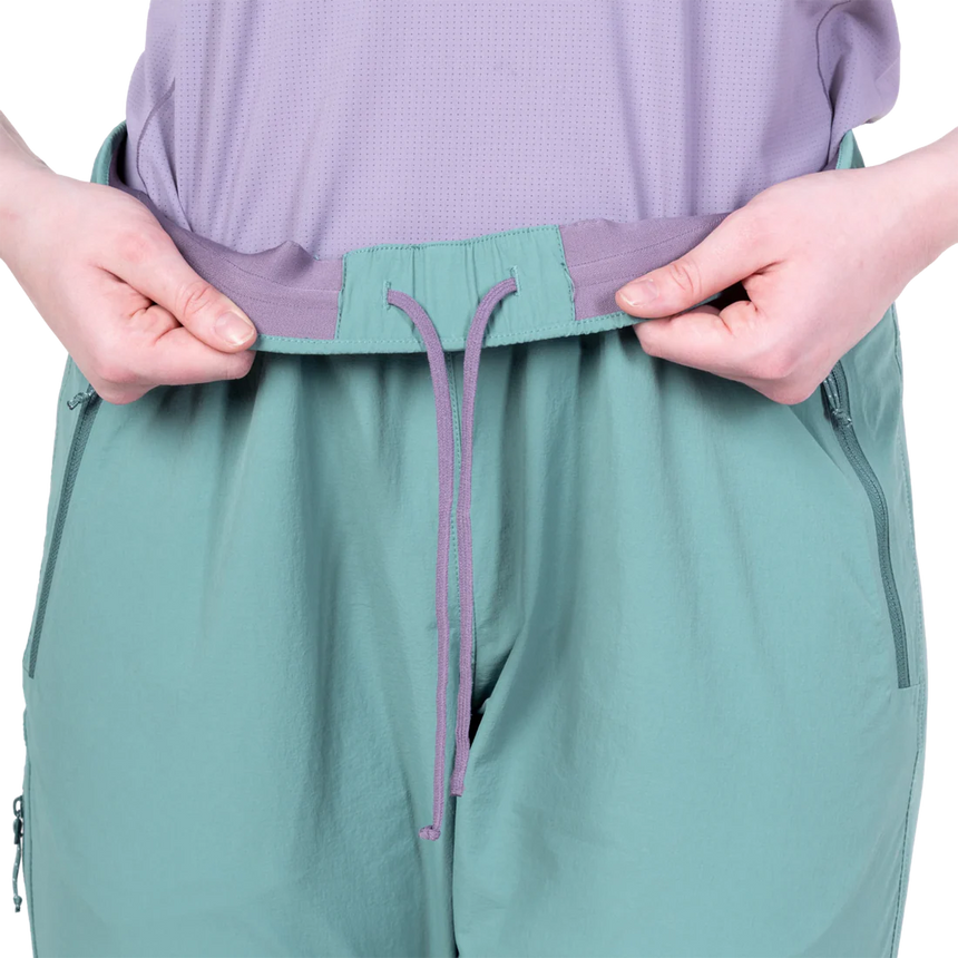 Mountain Equipment Sella Women's Pant in Sea Pine - Drawcord waistband detail