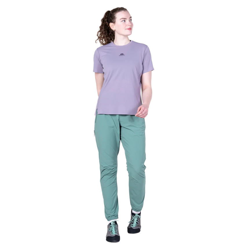 Mountain Equipment Sella Women's Pant in Sea Pine - Front full length model view