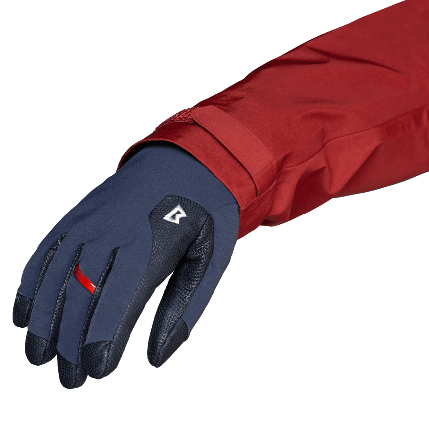 Mountain Equipment Shigri GORE-TEX Women's Jacket in Chili Red/Merlot - Cuff Glove Detail