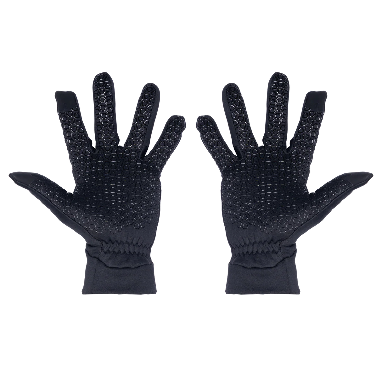 Mountain Equipment Stretch Fleece Grip Glove in Black - Back of Hand