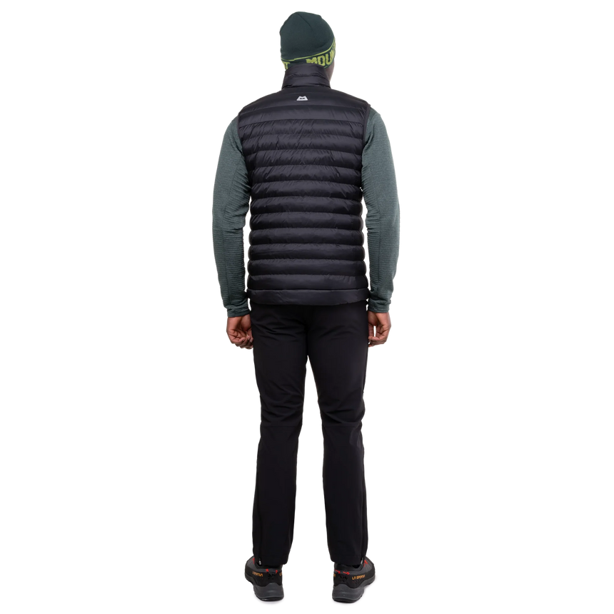 Mountain Equipment Superflux Men's Vest in Obsidian - Front on Model
