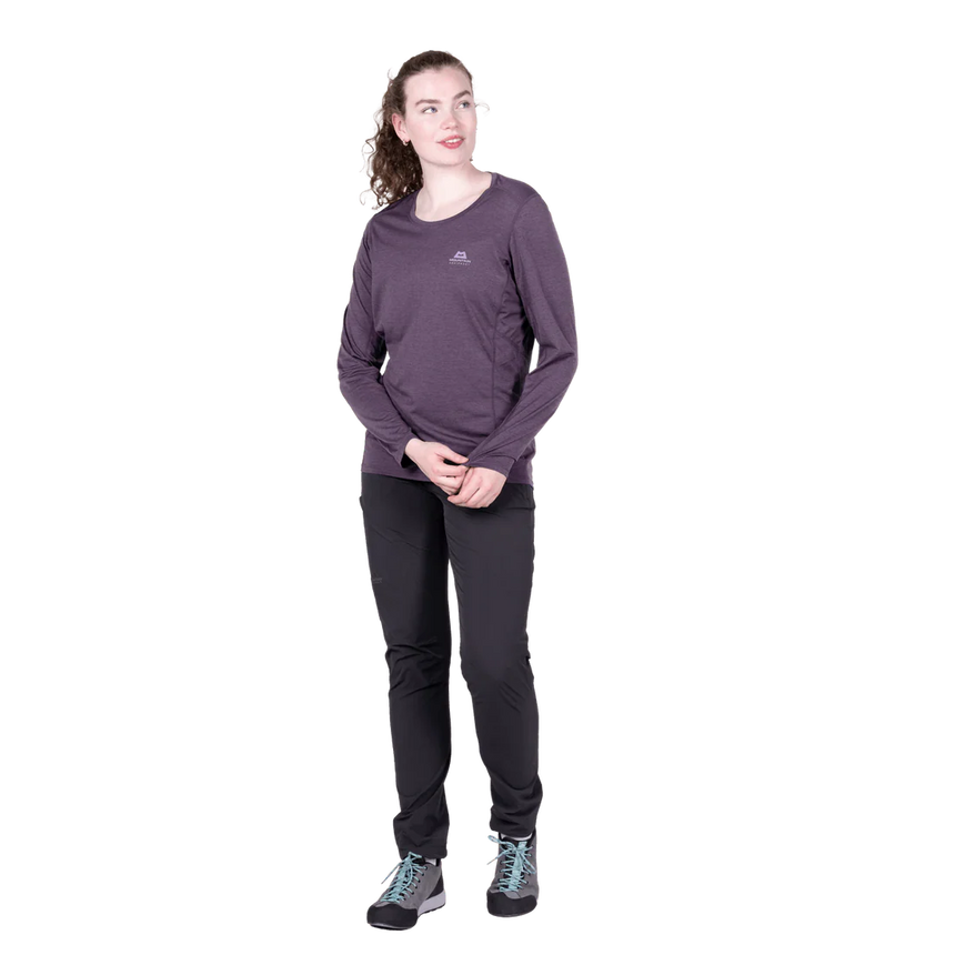 Mountain Equipment Tempi Women's LS Tee in Nightshade - Side view