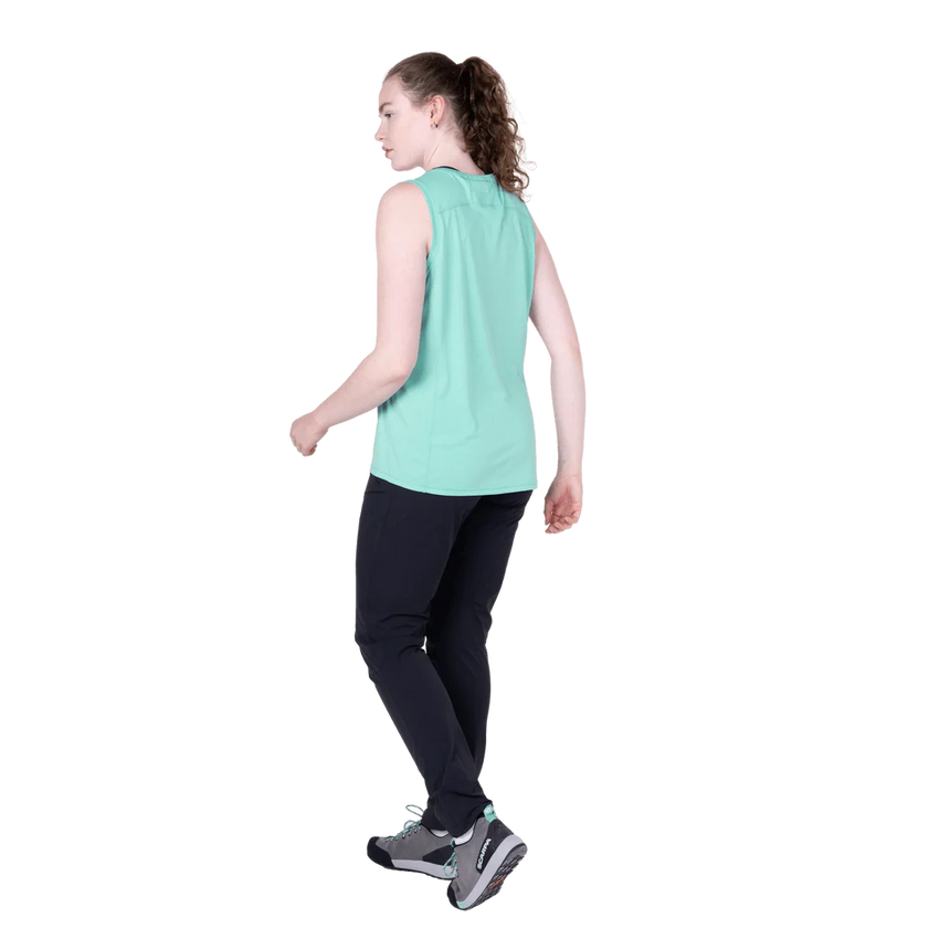 Mountain Equipment Tempi Women's Tank in Aqua - Back view