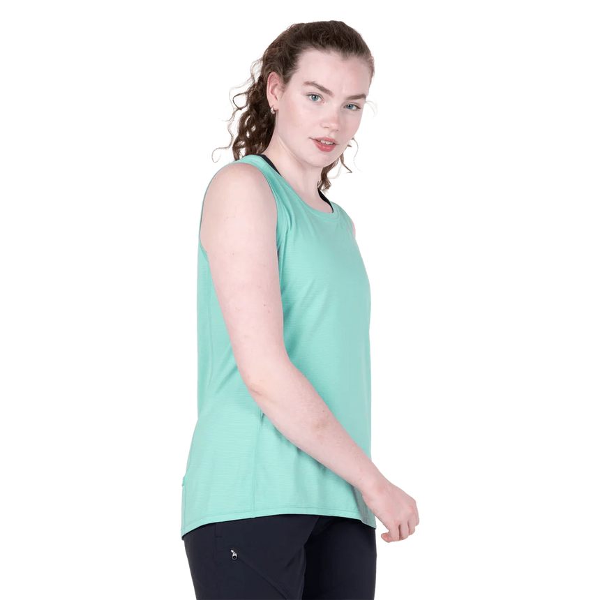 Mountain Equipment Tempi Women's Tank in Aqua - Front view