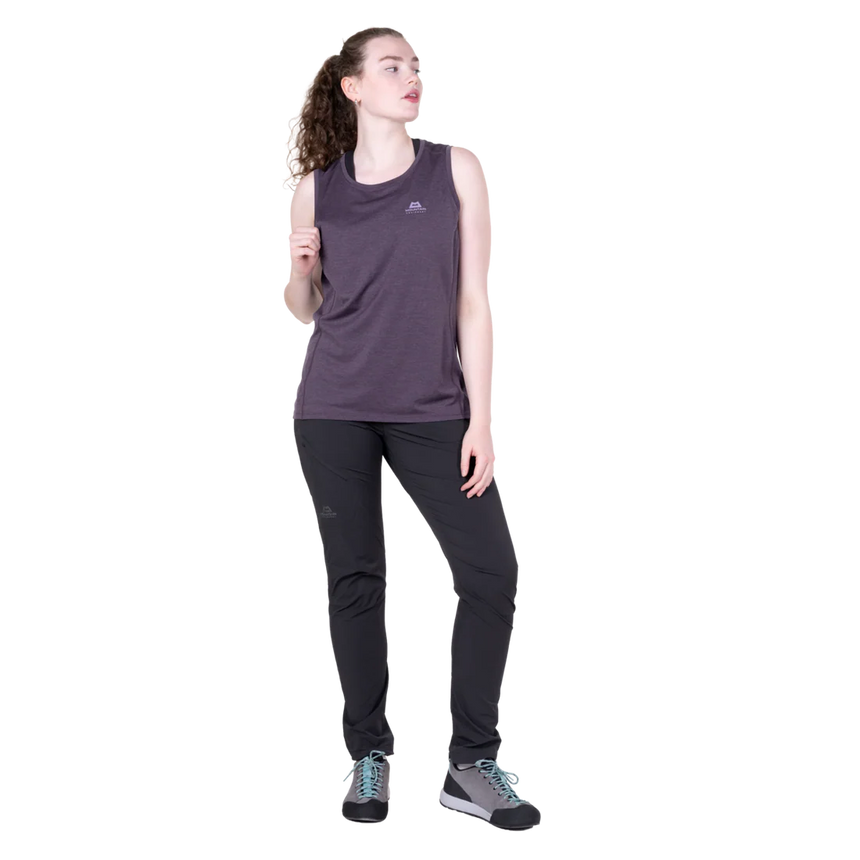 Mountain Equipment Tempi Women's Tank in Nightshade - Side walking