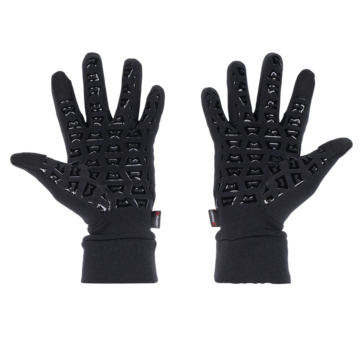 Mountain Equipment Touch Screen Grip Gloves in Black - Silicone Grip Palm Detail
