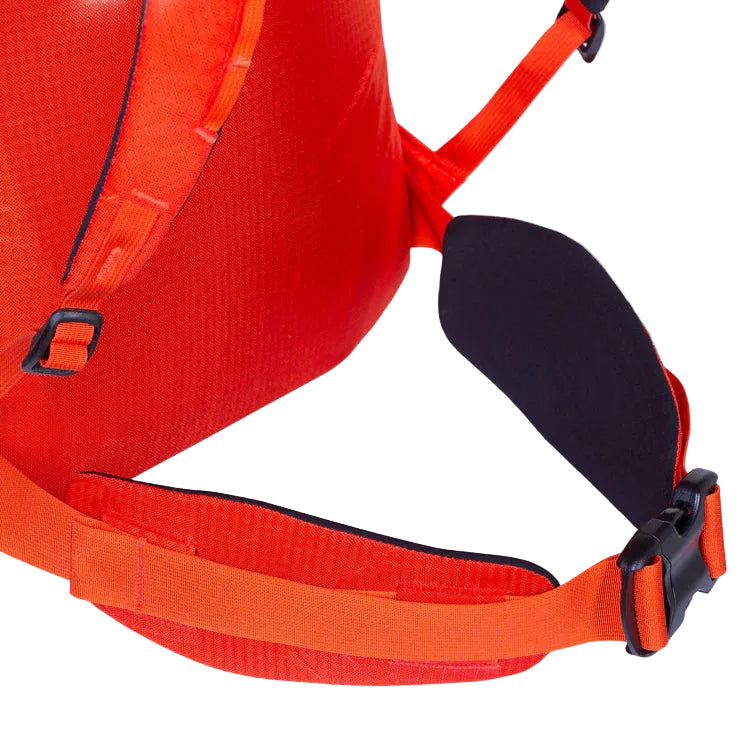 Mountain Equipment Tupilak 37+ Backpack in Magma - Hip Fin Detail