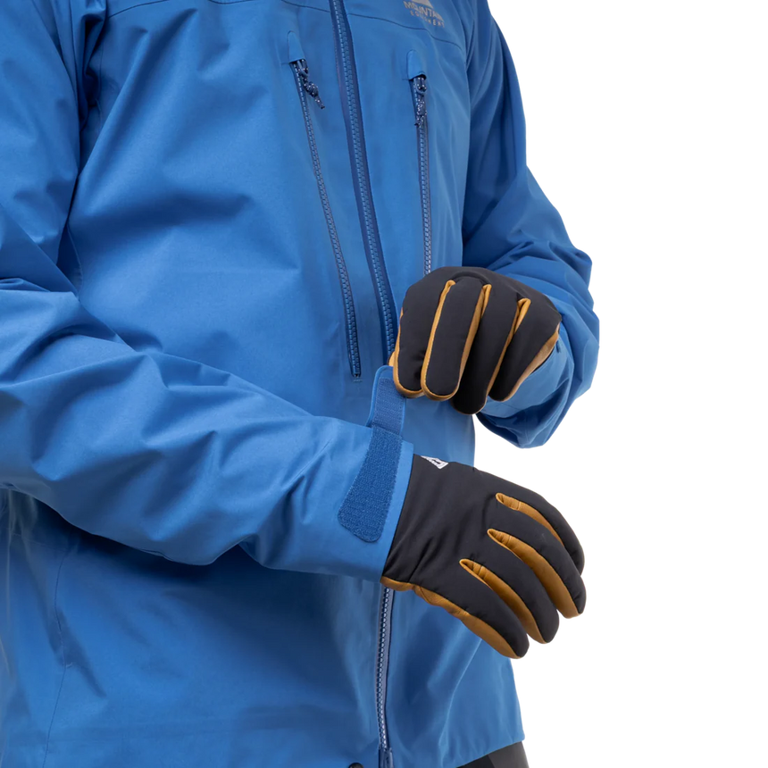 Mountain Equipment Tupilak Men's GORE-TEX Jacket in Atlantic Blue - Cuff Detail on Model