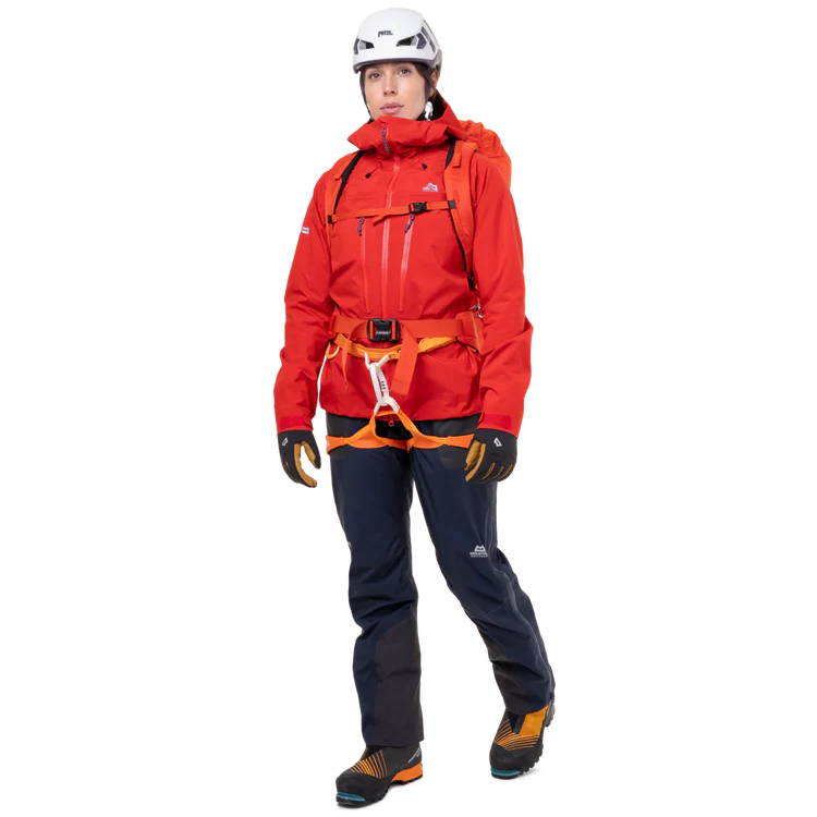 Mountain Equipment Tupilak Women's GORE-TEX Pant in Cosmos - Harness View on Model