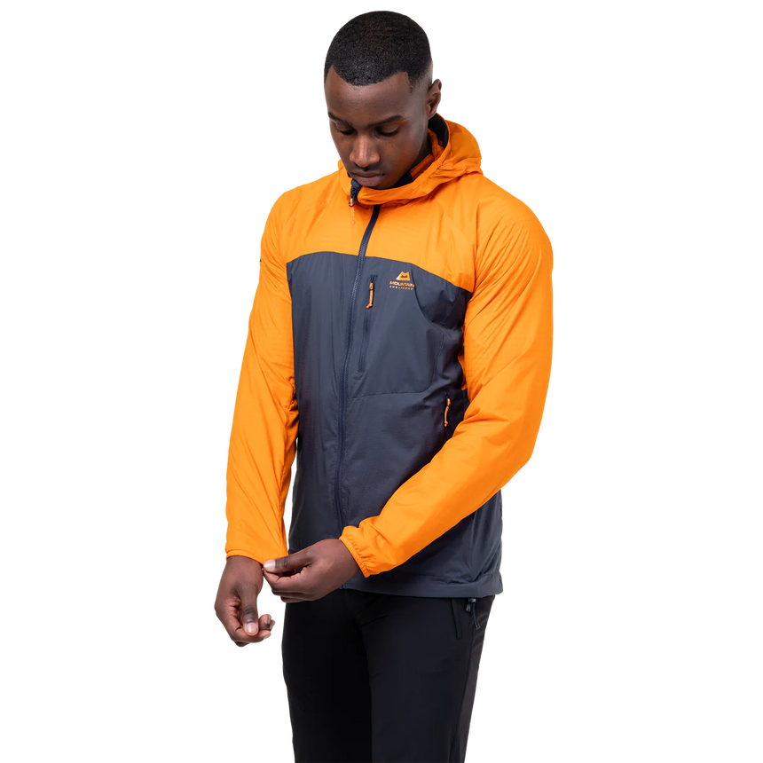 Mountain Equipment Aerotherm Men's Jacket Outdoor Action BlueNights/Ember- Cuff