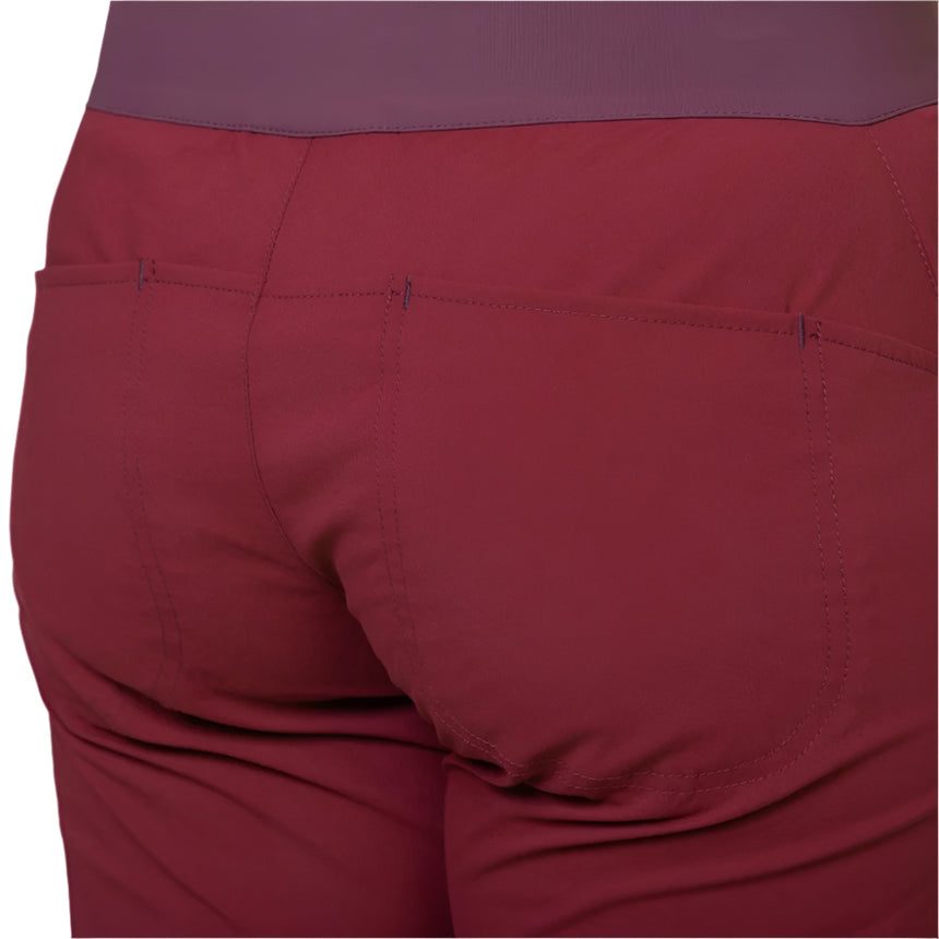 Mountain Equipment Altun Women's Pant Outdoor Action Cabernet- Rear pocket