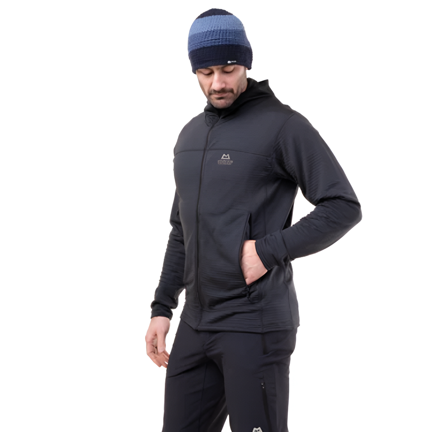 Mountain Equipment Apiro Hooded Men's Jacket Outdoor Action Black- Hand Pocket