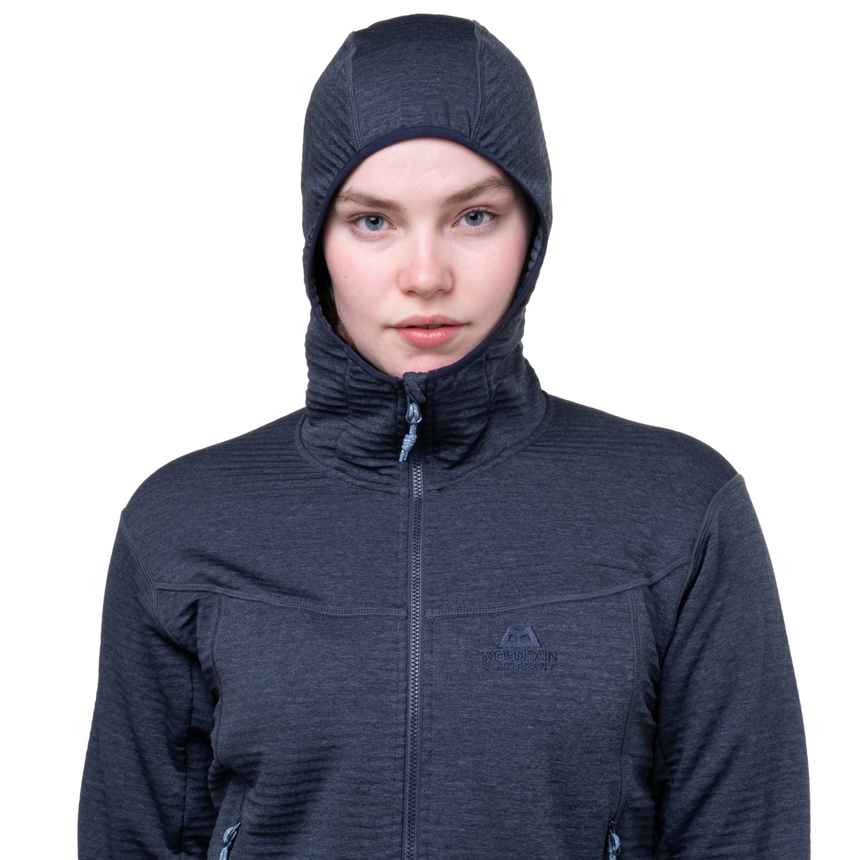 Mountain Equipment Apiro Hooded Women's Jacket Outdoor Action Cosmos- Hood