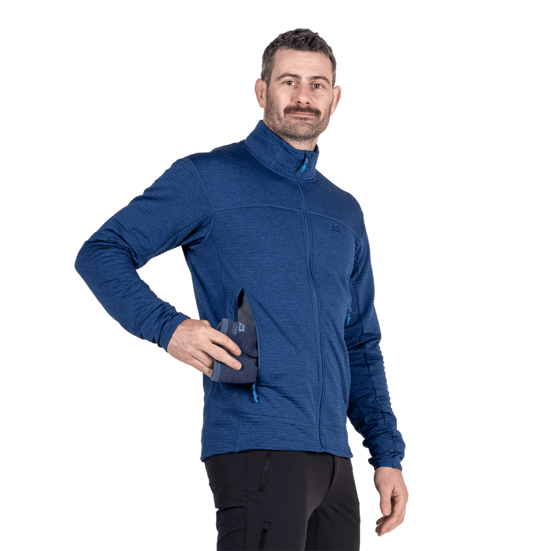 Mountain Equipment Apiro Jacket Blue model pocket