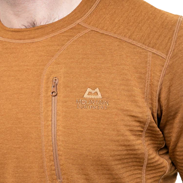 Mountain Equipment Apiro Men's Crew Outdoor Action Walnut- Brand Logo on Chest