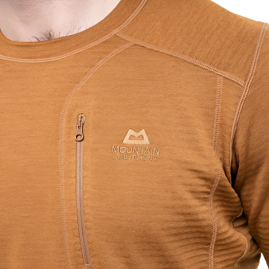 Mountain Equipment Apiro Men's Crew Outdoor Action Walnut- Logo