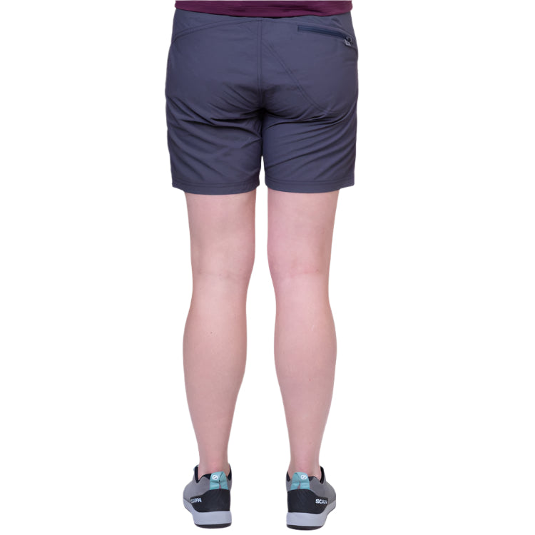 Mountain Equipment Approach Women's Short Outdoor Action Blue Nights- Back fit