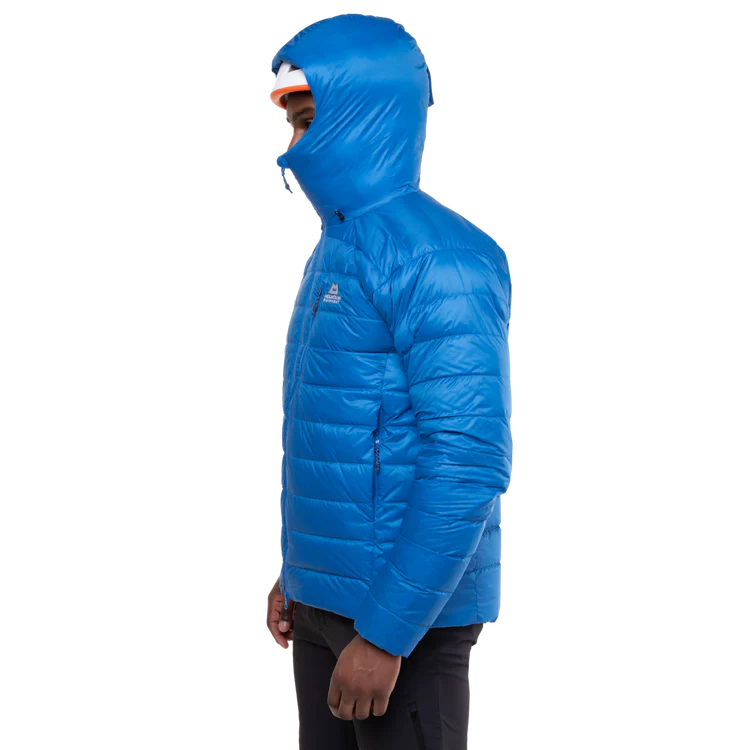 Mountain Equipment Baltoro Men's Jacket Outdoor Action Atlantic Blue- Hood