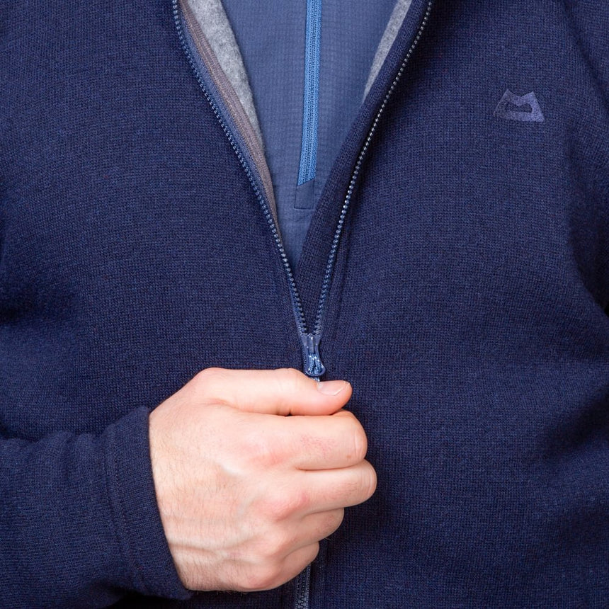 Mountain Equipment Braldu Hooded Men's Jacket Outdoor Action Cosmos- YKK® centre front zip