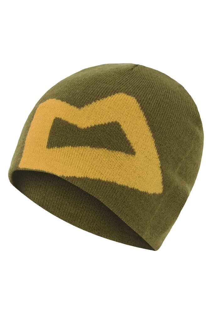 Mountain Equipment Branded Knitted Women's Beanie Outdoor Action DrkOlive/Butterscotch- front