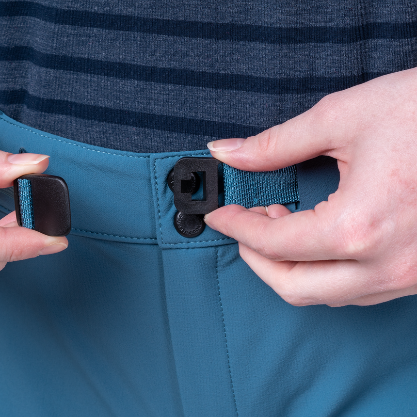 Mountain Equipment Chamois Women's Pant (AC) Outdoor Action IndianTeal/Maj- Low-profile belt (2)