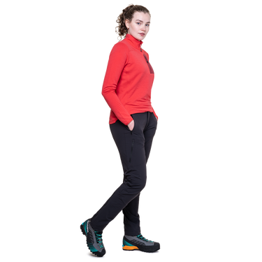 Mountain Equipment Chamois Women's Pant Outdoor Action Black- Side Fit on Model