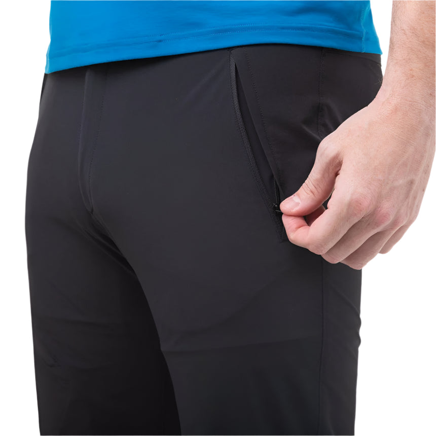 Mountain Equipment Comici Men's Pant Outdoor Action Black/Black- YKK® zipped hand pockets