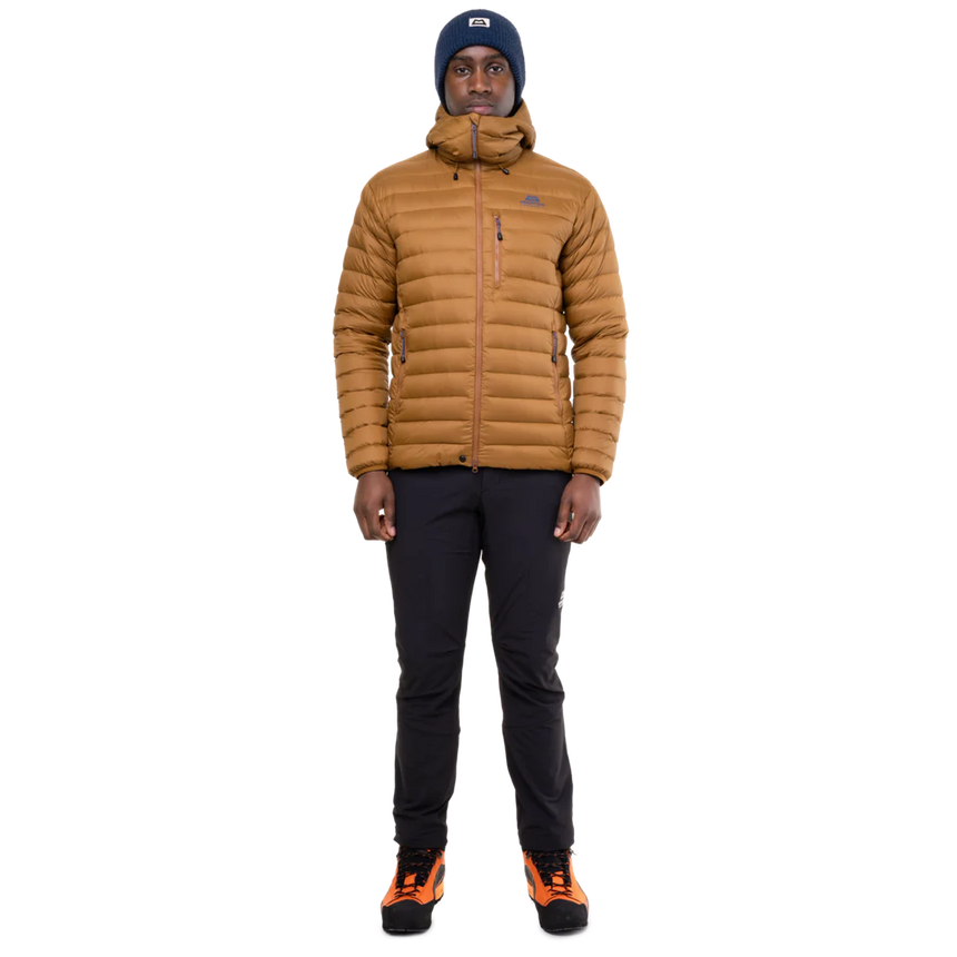 Mountain Equipment Earthrise Hooded Men's Jacket Outdoor Action Walnut- Front Fit
