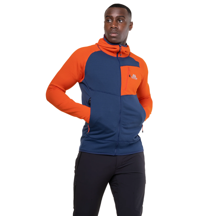 Mountain Equipment Eclipse Hooded Men's Jacket Outdoor Action Medieval/Cardinal- Hand Pocket