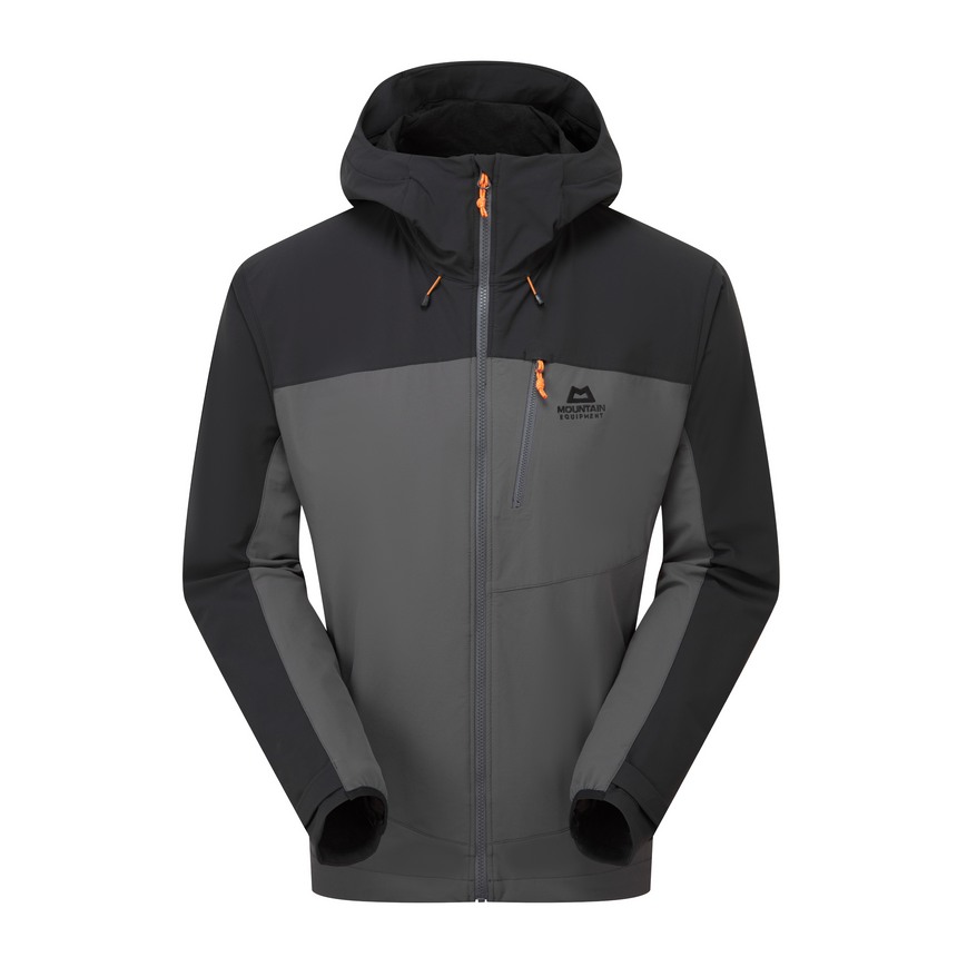 Mountain Equipment Frontier Men's Jacket Outdoor Action Anvil Grey/Black- Front