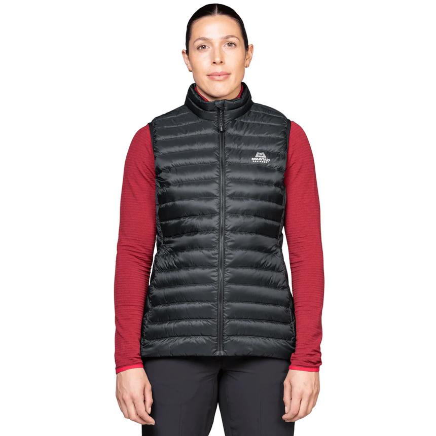 Mountain Equipment Frostline Women's Vest Outdoor Action Black- Front fit
