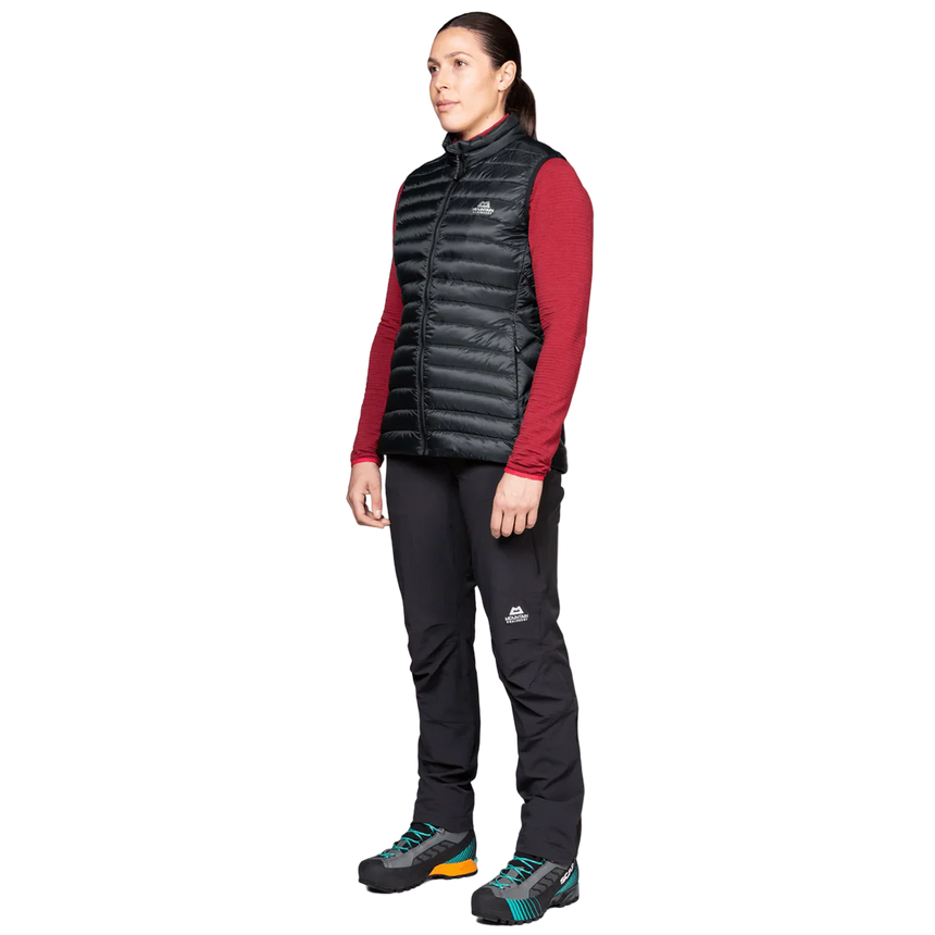 Mountain Equipment Frostline Women's Vest Outdoor Action Black- Full Front Fit