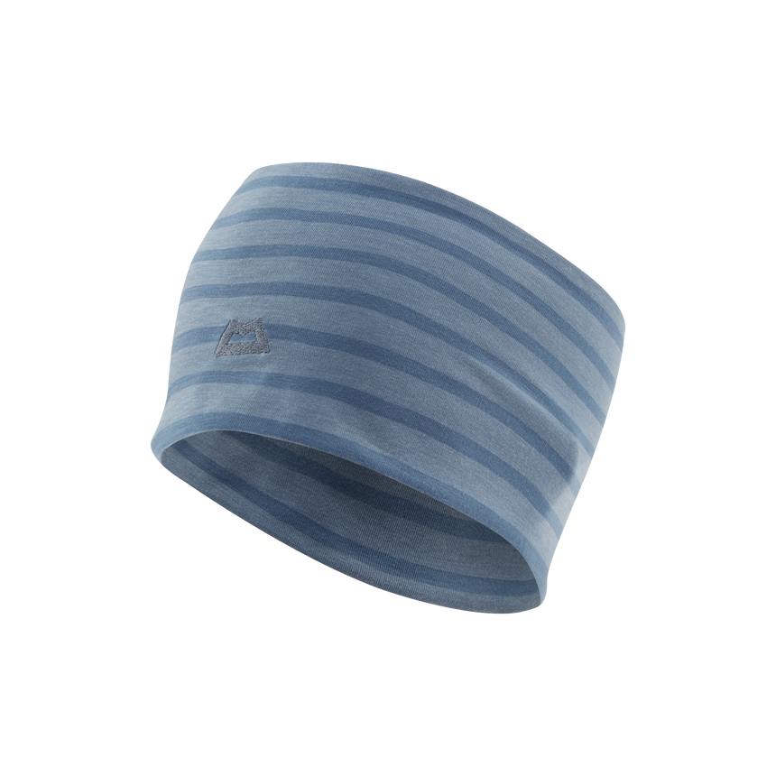 Mountain Equipment Groundup Men's Tee Outdoor Action Bluefin Stripe- Front