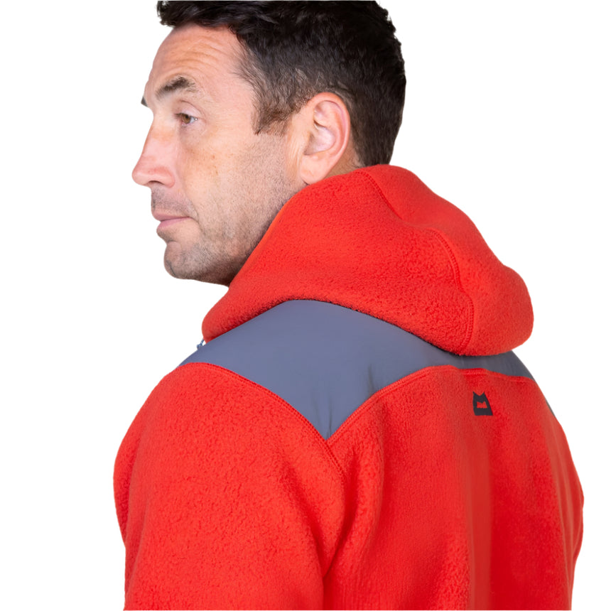 Mountain Equipment Highpile Hooded Men's Jacket Outdoor Action RedRock/Ombre- Shoulder Panel
