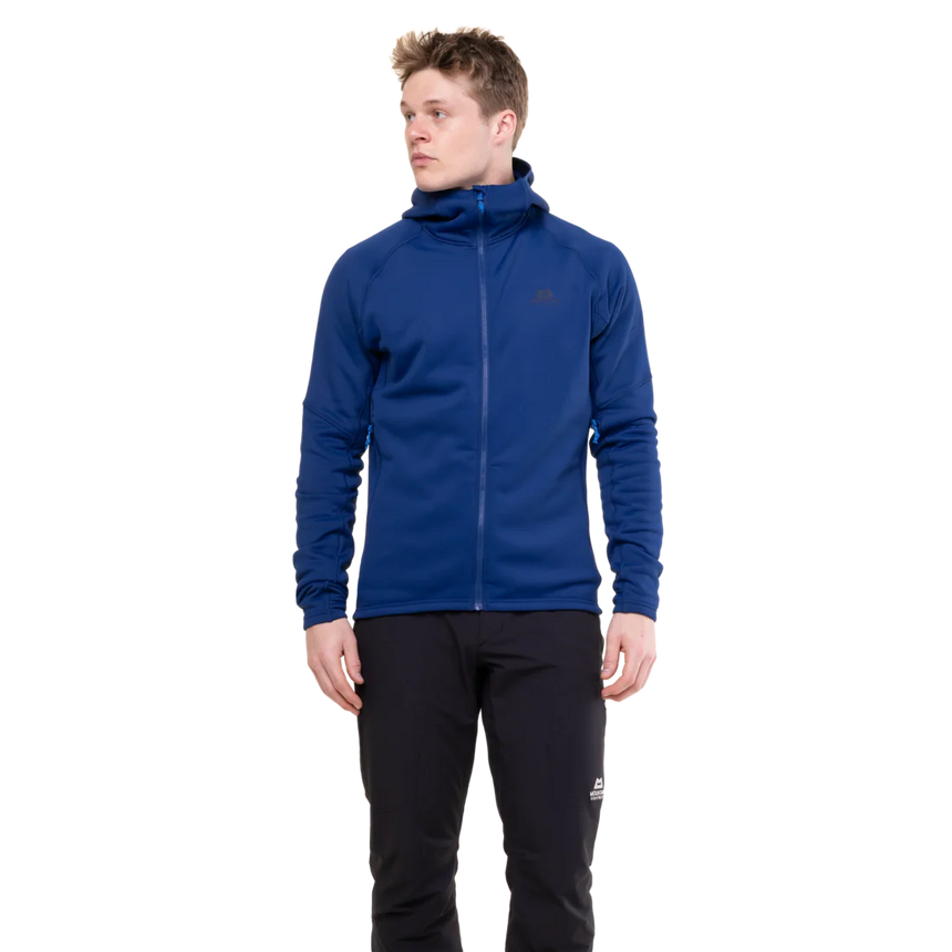 Mountain Equipment Jorasses Hooded Men's Jacket Outdoor Action Admiral Blue- Front Fit