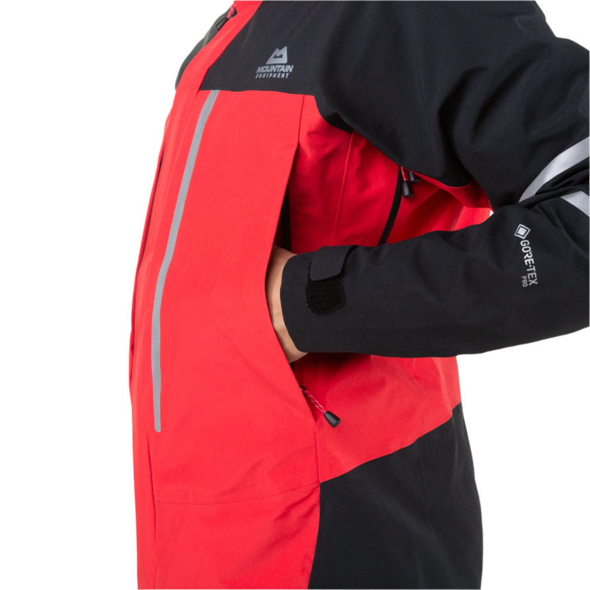 Mountain Equipment Kongur MRT GORE-TEX® Women's Jacket Outdoor Action Imperial Red/Black- Hand Pocket