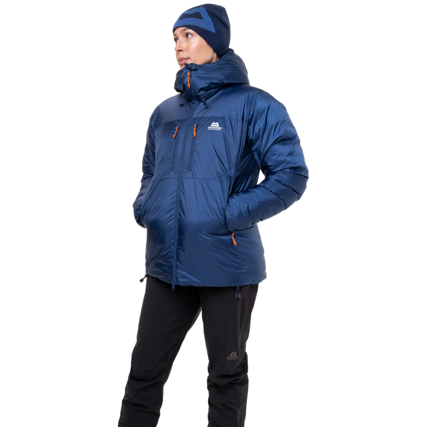 Mountain Equipment Kryos Women's Jacket Outdoor Action Admiral Blue- 2-zipped Handwarmer Pockets